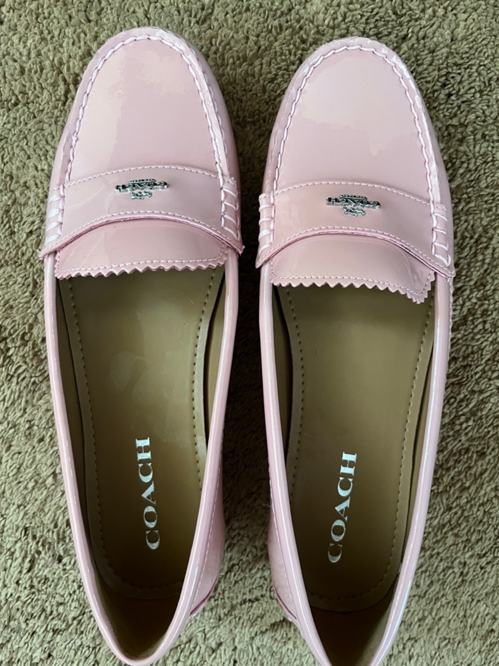 Coach Glossy Pink Loafers - Picture 2 of 11